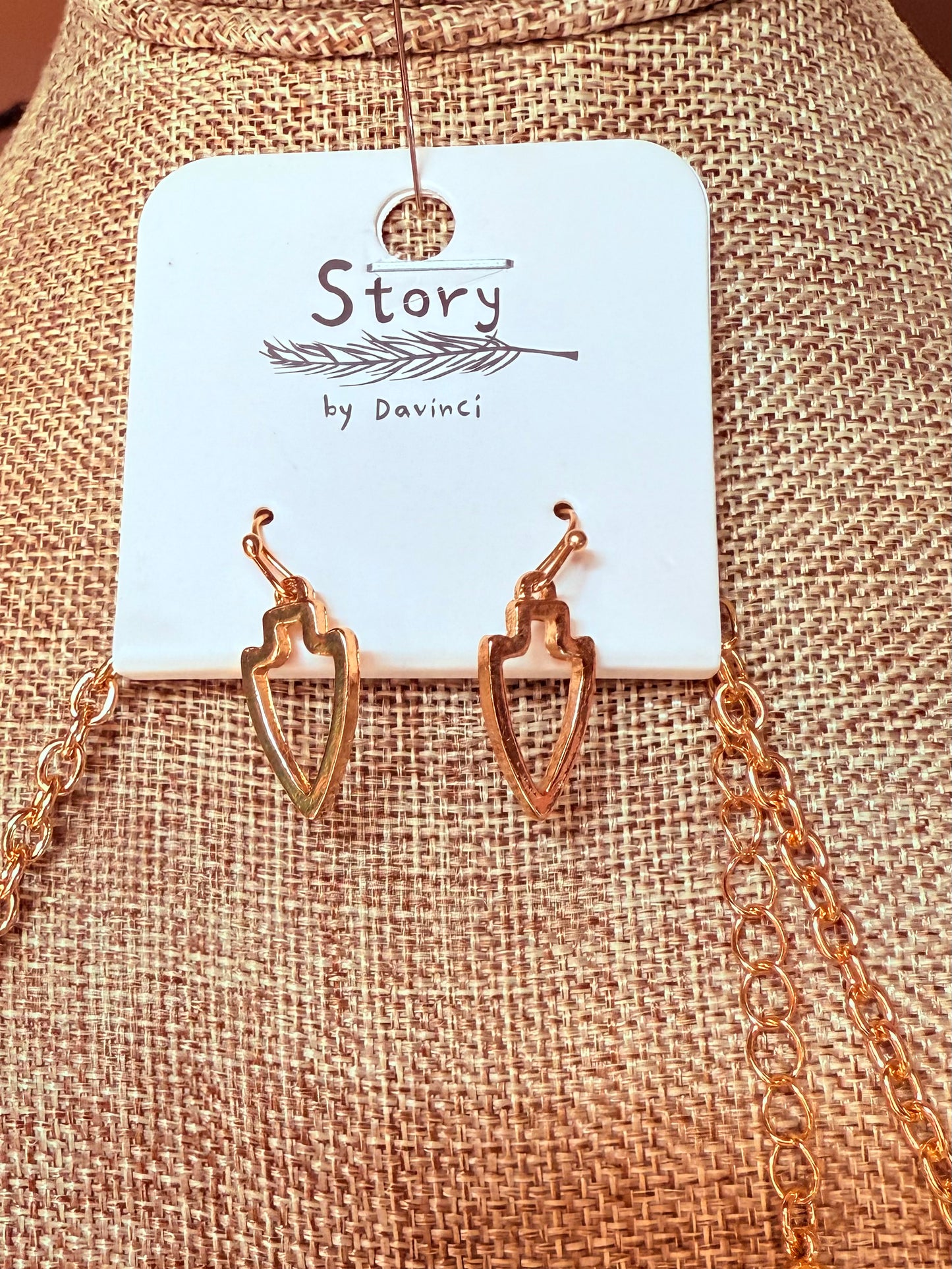 Arrowhead Beaded Necklace & Bracelet Set