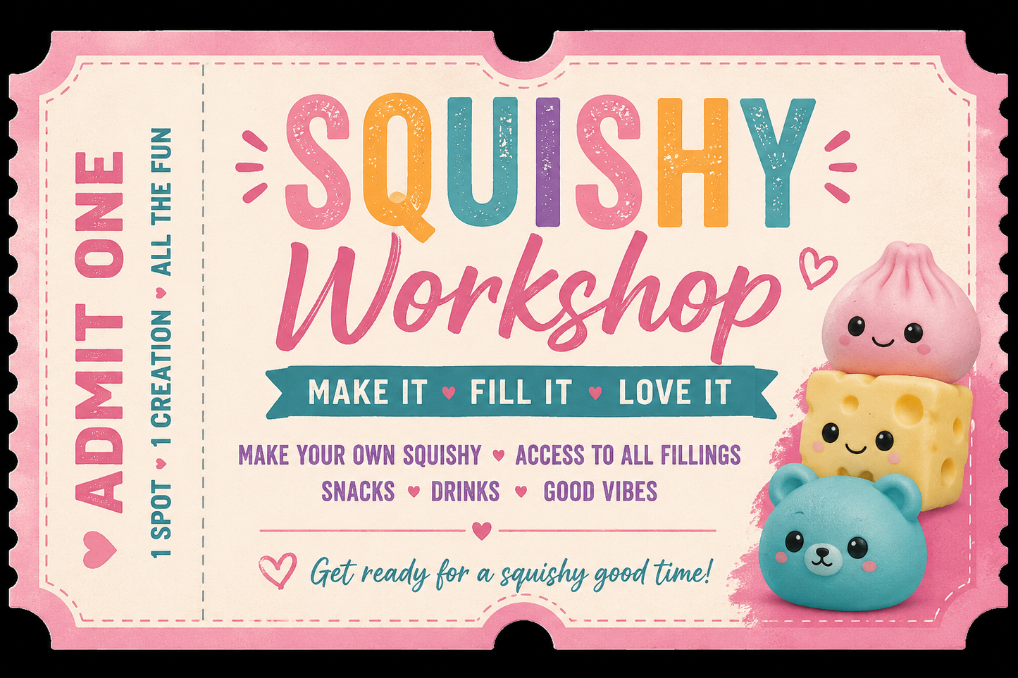 Squishy Workshop Ticket - 8/3/26 @5:00pm