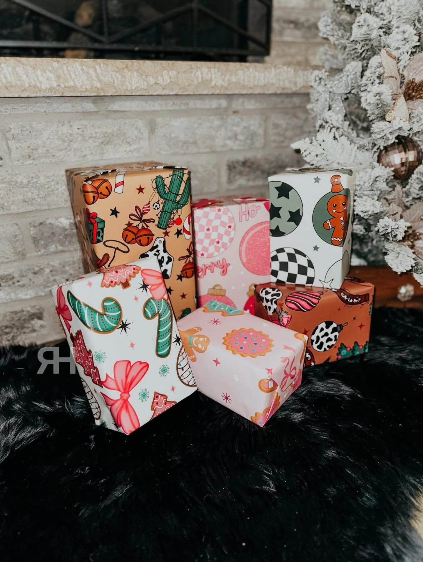 Western Christmas Wrapping Paper- Pre Order - Late September/Early October Arrival