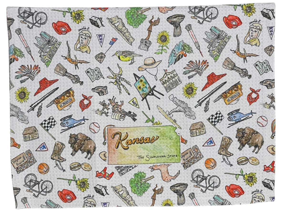 Kansas tea towel