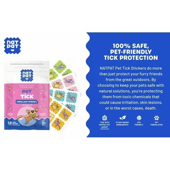 NATPAT Pet Tick Patch: Natural Insect Repellent Stickers