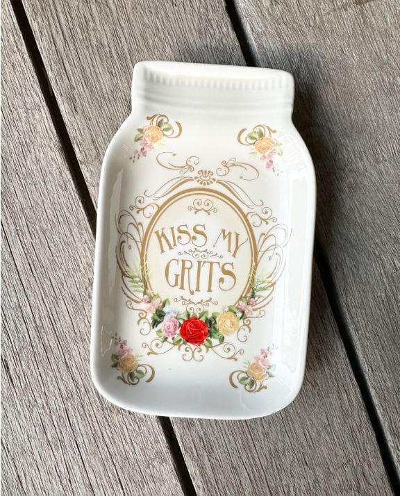 Kiss My Grits Trinket Dish
