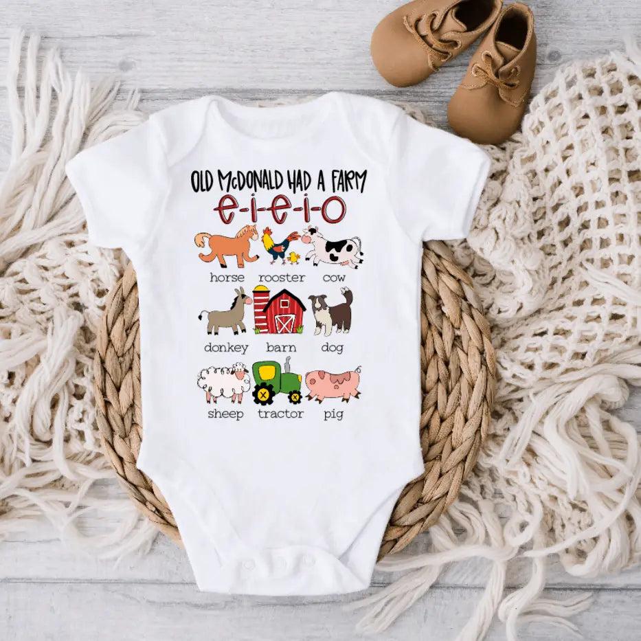 Old Mcdonald Farm Onesie