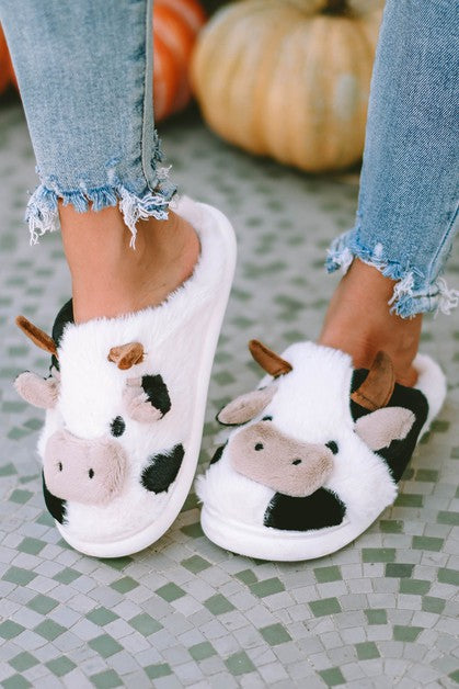 Adult Cow Slippers