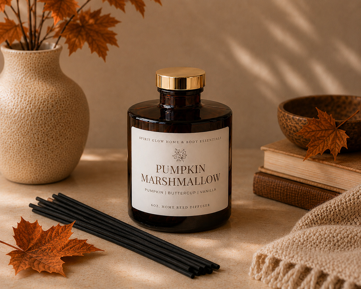 Pumpkin Marshmallow Home Reed Diffuser 