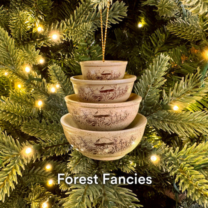 Mini Pyrex-Inspired Bowl Ornament | Retro Christmas Decor