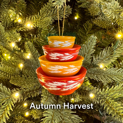 Mini Pyrex-Inspired Bowl Ornament | Retro Christmas Decor
