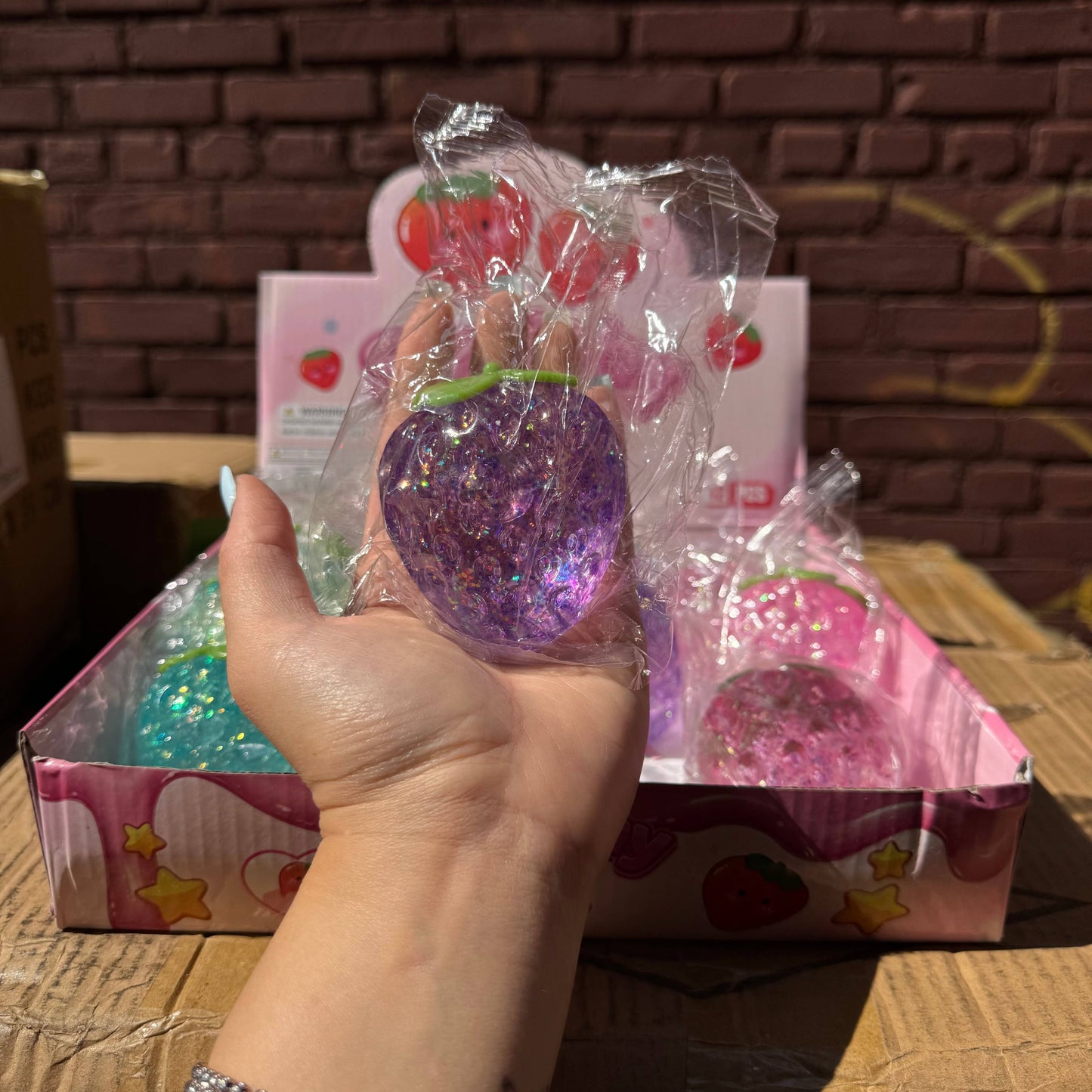 Sugar Squeeze Glitter Strawberry Toy | A180