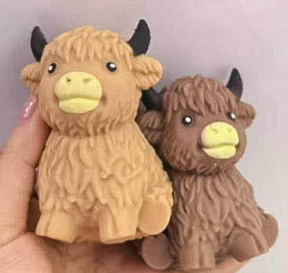 Squishy Squish Highland Cow Stress Toy