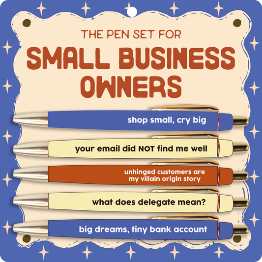 Small Business Owner Pen Set (funny gift, entrepreneur gift)