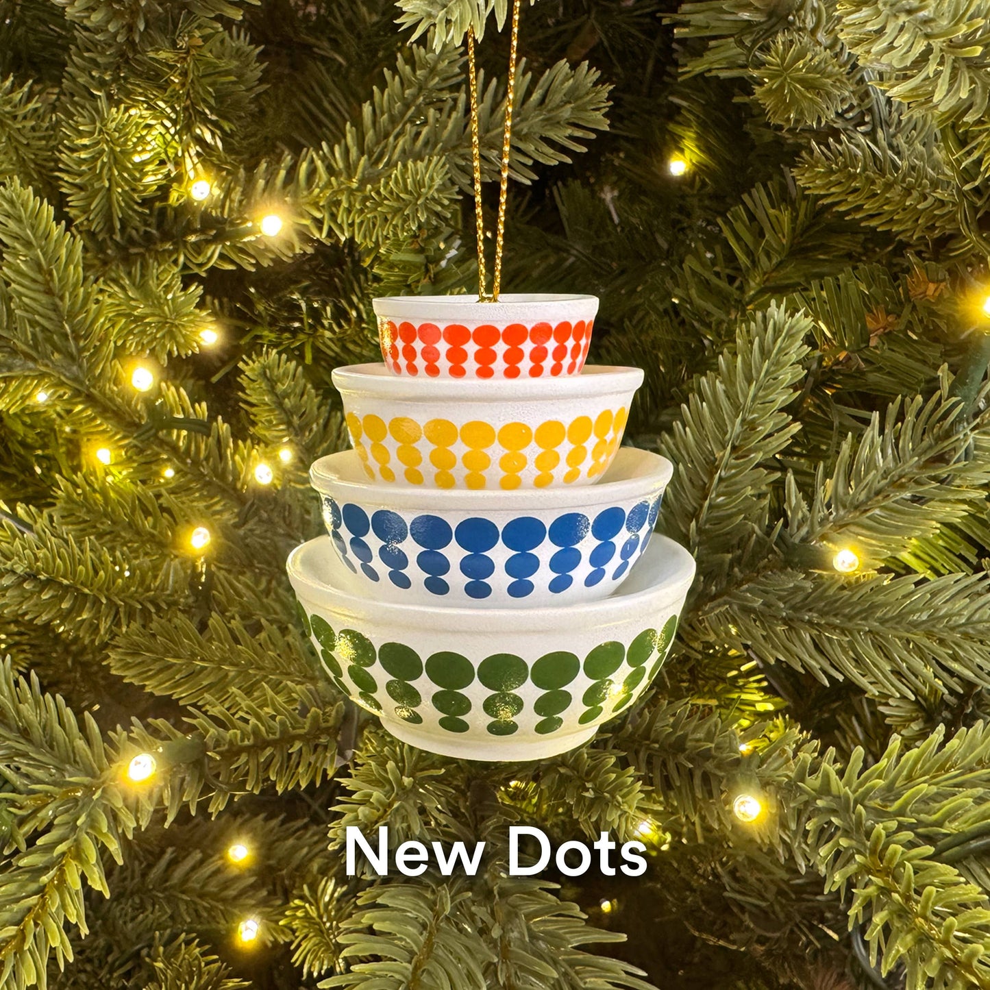 Mini Pyrex-Inspired Bowl Ornament | Retro Christmas Decor