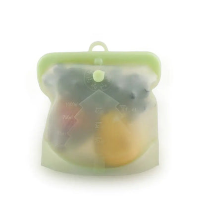 Turquoise Silicone Snap Close Bags - Small
