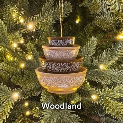 Mini Pyrex-Inspired Bowl Ornament | Retro Christmas Decor