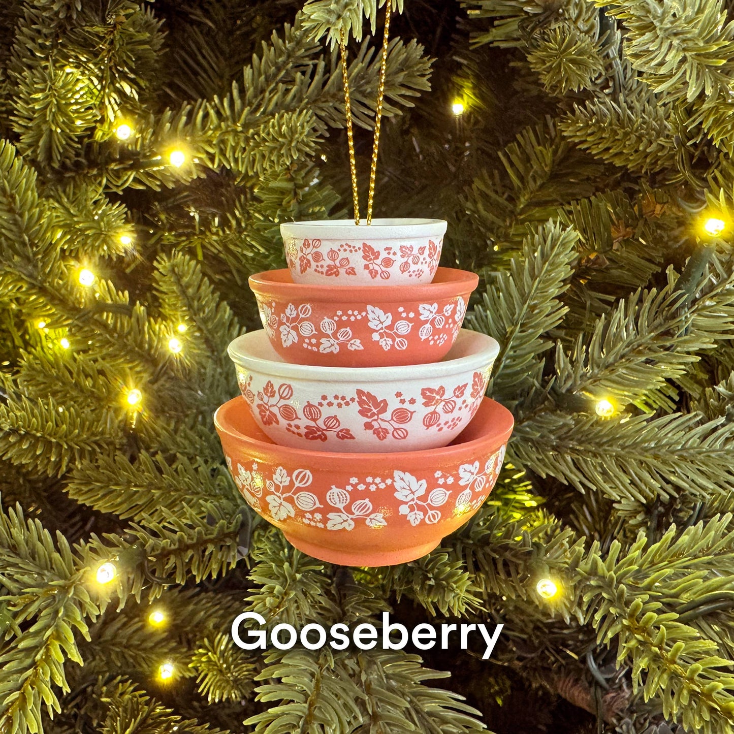 Mini Pyrex-Inspired Bowl Ornament | Retro Christmas Decor