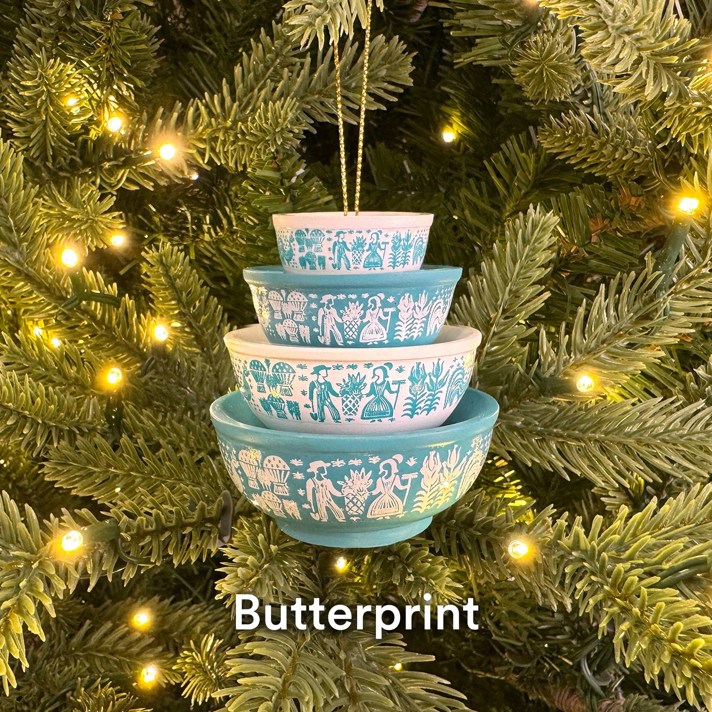 Mini Pyrex-Inspired Bowl Ornament | Retro Christmas Decor