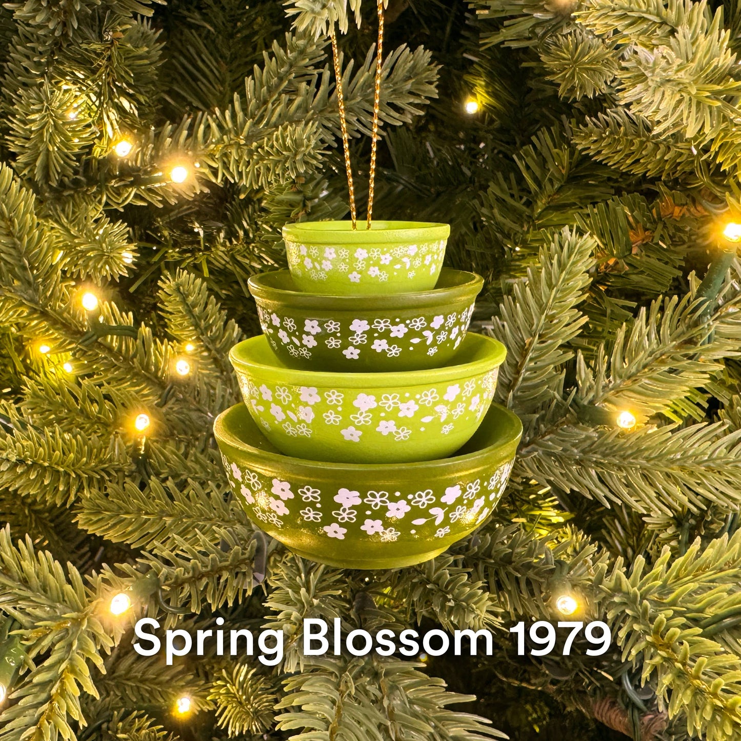 Mini Pyrex-Inspired Bowl Ornament | Retro Christmas Decor