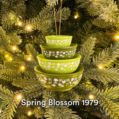 Mini Pyrex-Inspired Bowl Ornament | Retro Christmas Decor