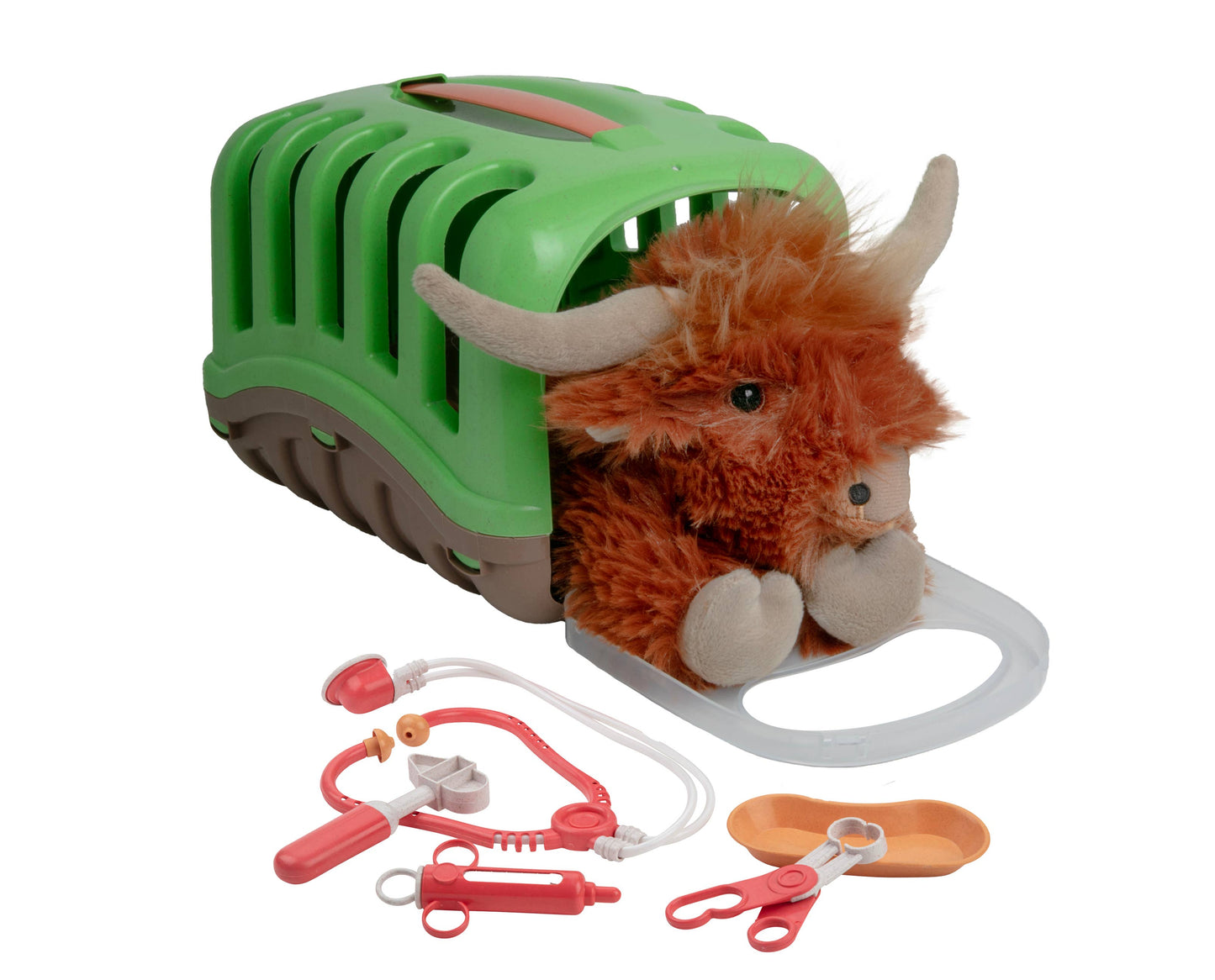 Plush Highland Cow Veterinary Care Set