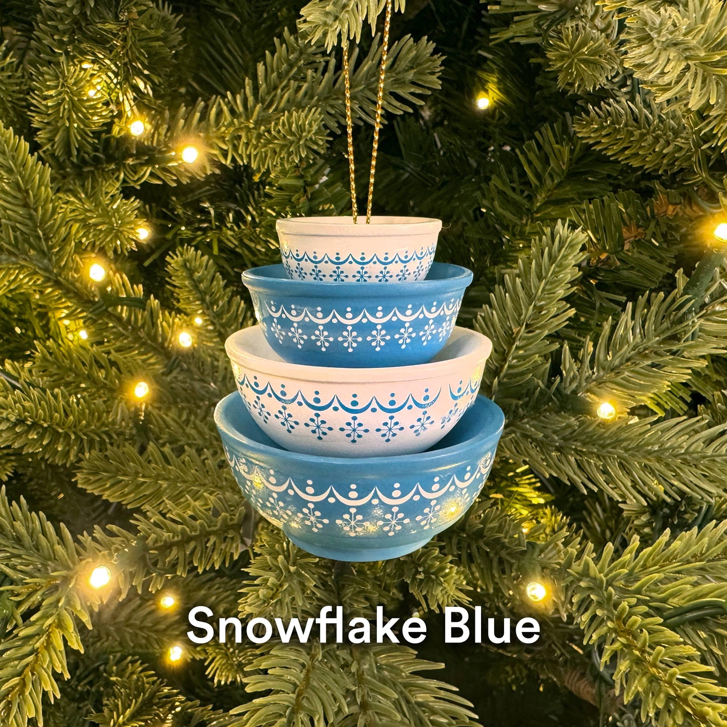 Mini Pyrex-Inspired Bowl Ornament | Retro Christmas Decor