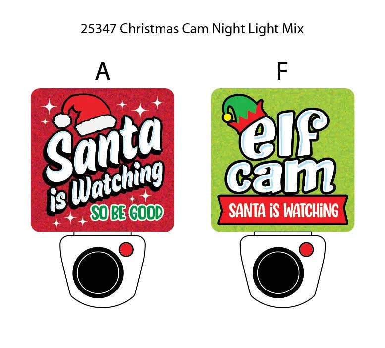 Christmas Cam Night Light Santa Elf Assortment