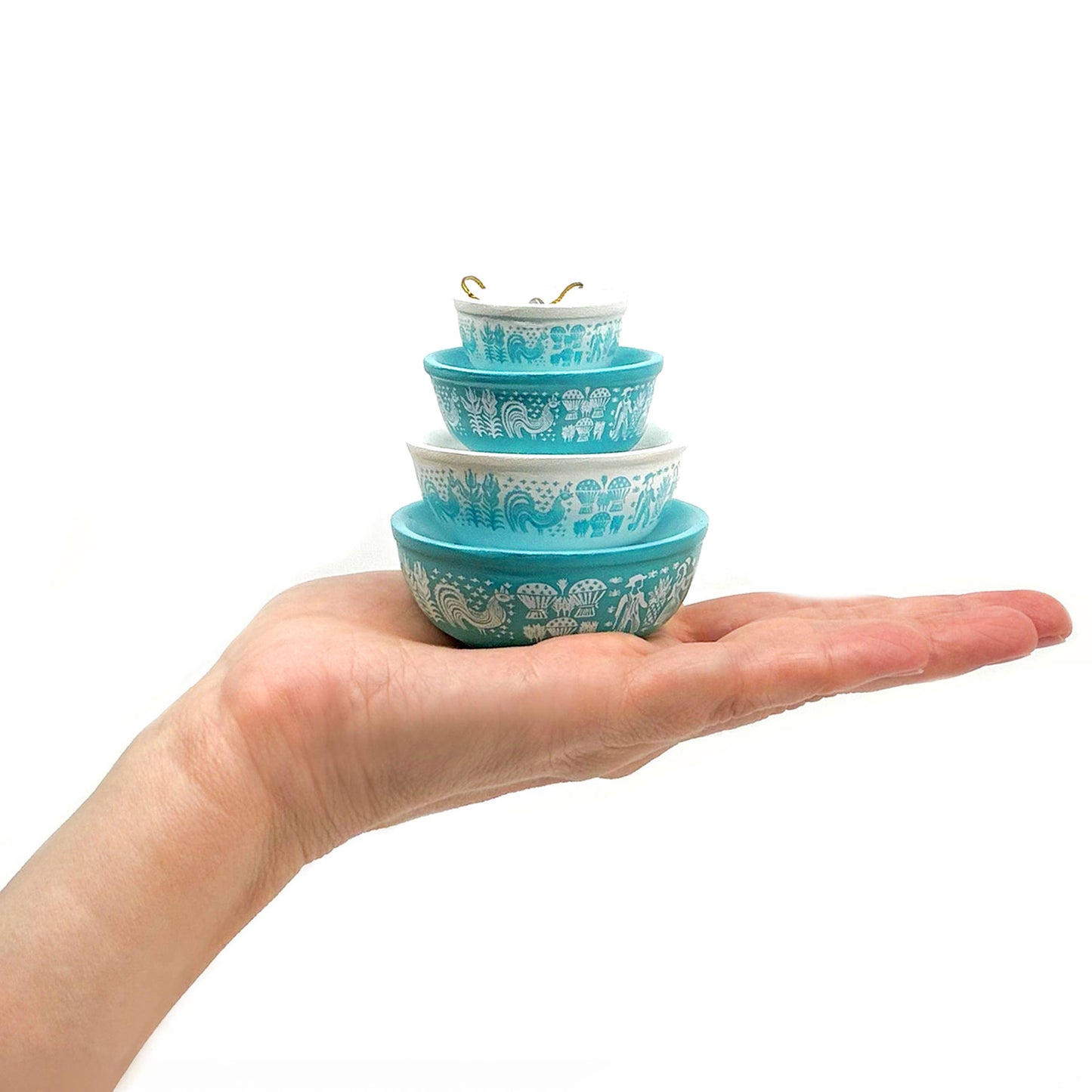 Mini Pyrex-Inspired Bowl Ornament | Retro Christmas Decor