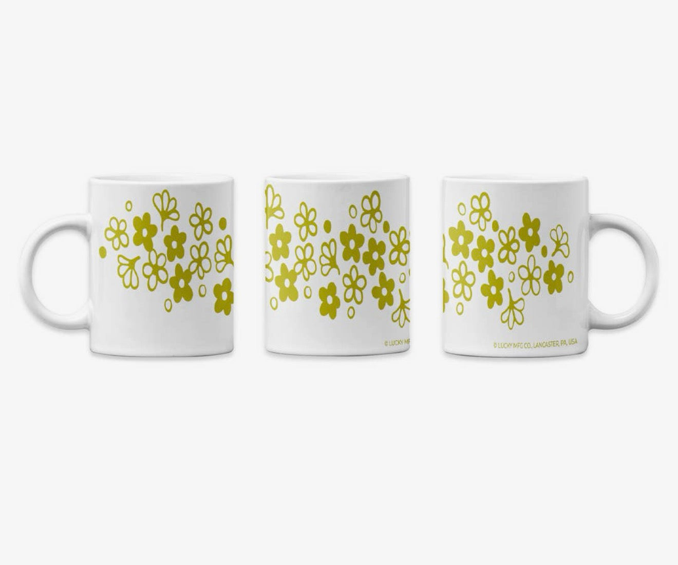 Vintage Pyrex Inspired 11oz Coffee Mugs