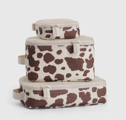 Cow Print Packing Cubes