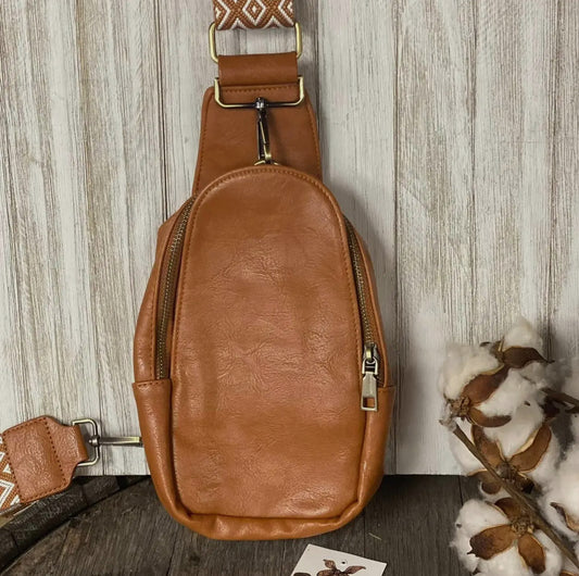 Vegan Leather Messenger Bag