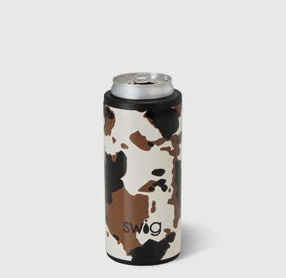 SWIG Cowhide Skinny Can Cooler