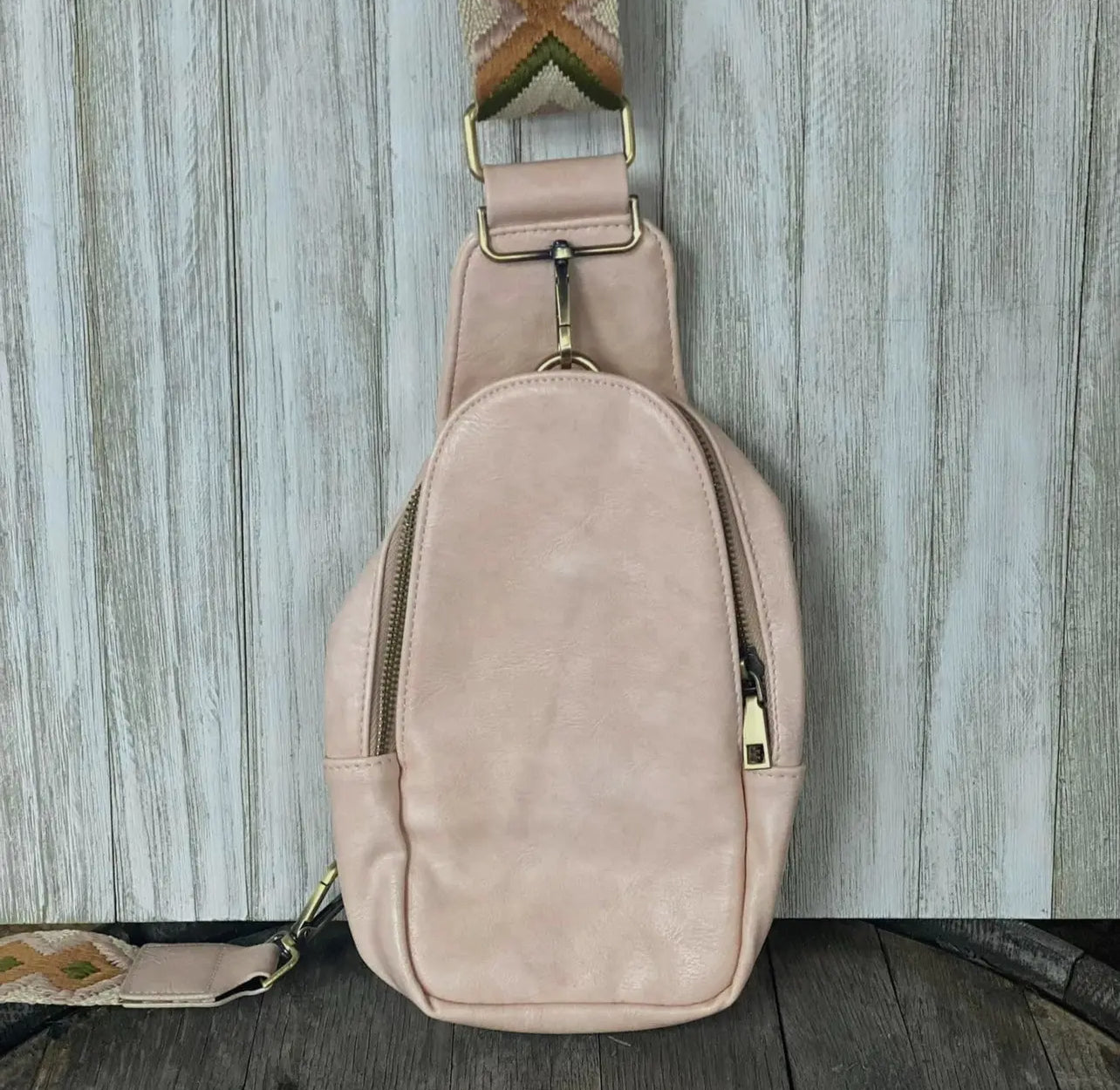 Vegan Leather Messenger Bag