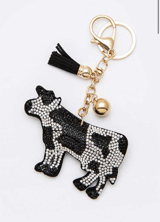 Bling Cow Keychain