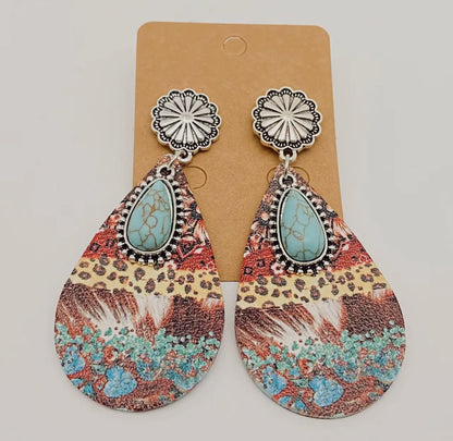 Turquoise Tear Drop Earrings