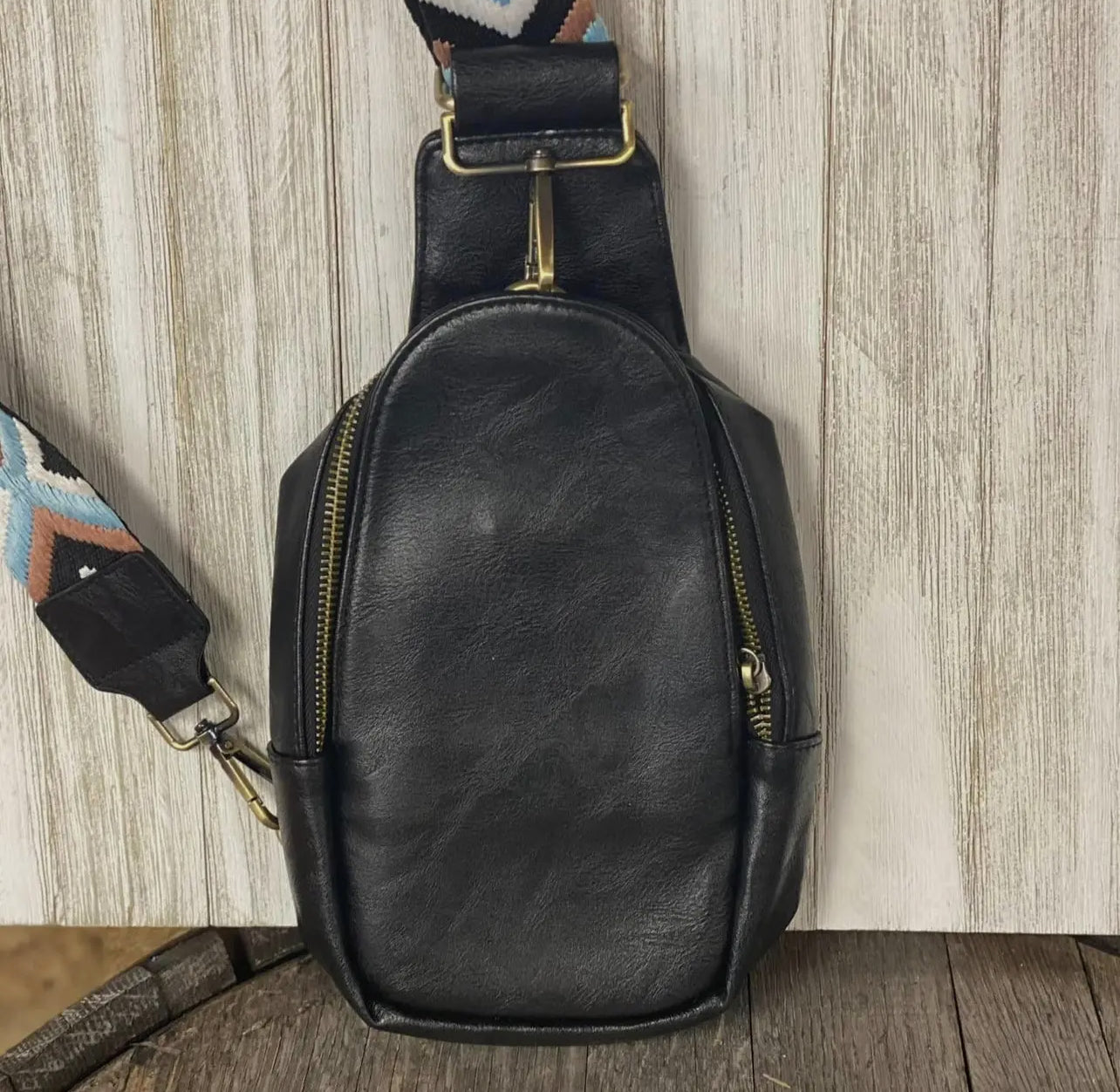 Vegan Leather Messenger Bag