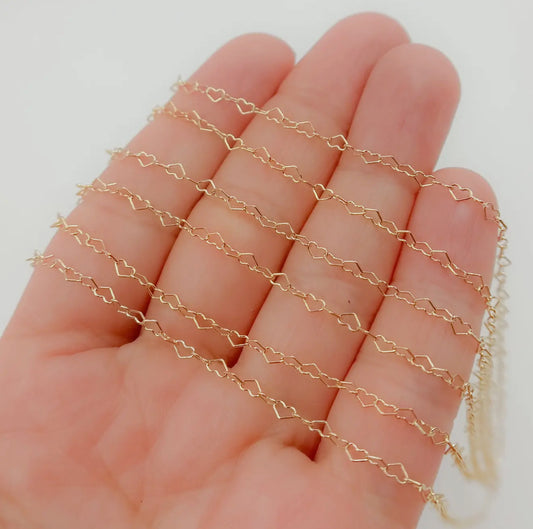 14K Gold Filled Heart
Link Chain