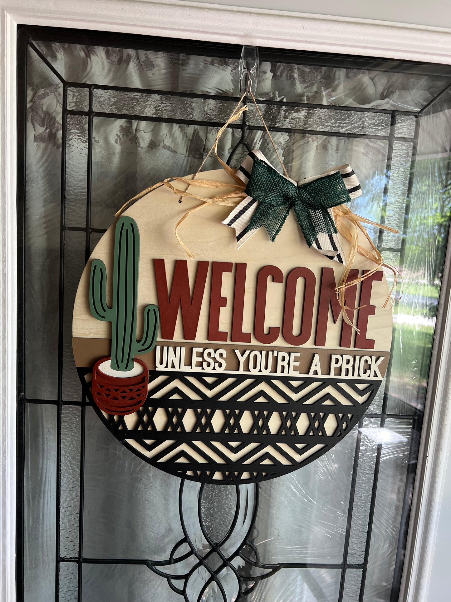 Cactus Door Sign