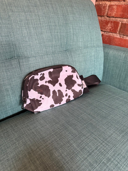Cow Print Belt Bag