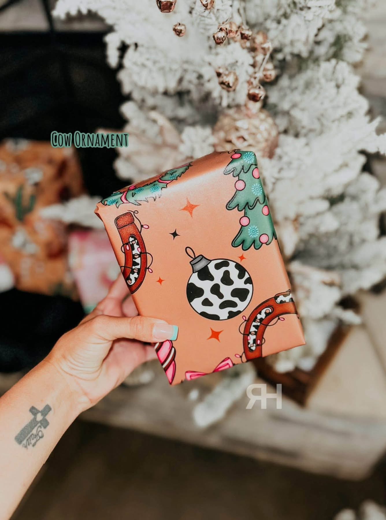 Western Christmas Wrapping Paper- Pre Order - Late September/Early October Arrival