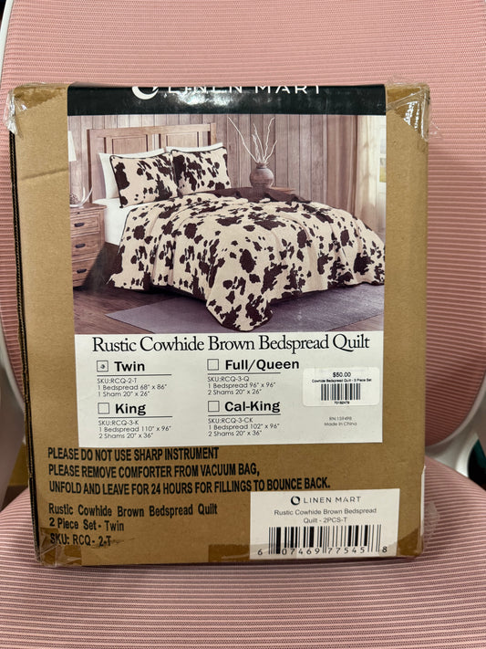 Twin Cowhide Bedspread