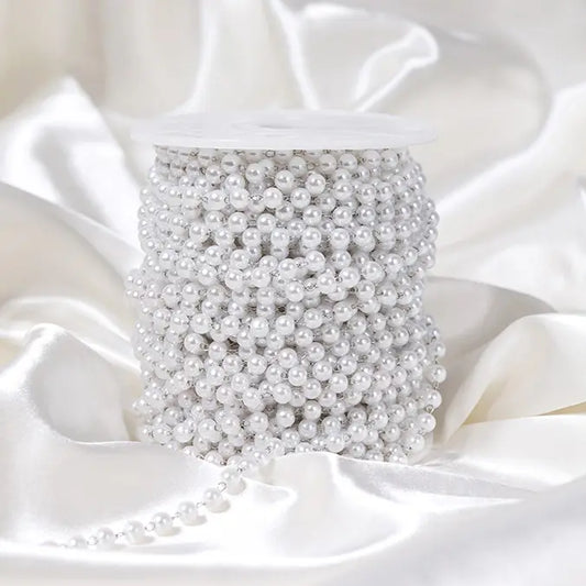 Stainless Steel Faux Pearl Bead Chain