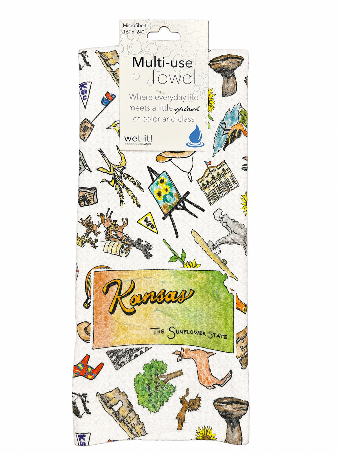 Kansas tea towel