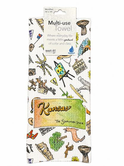 Kansas tea towel