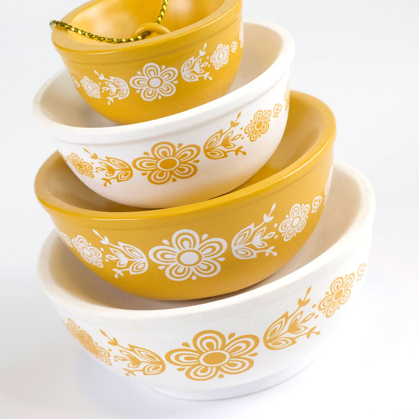 Mini Pyrex-Inspired Bowl Ornament | Retro Christmas Decor