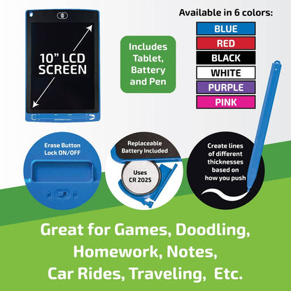 Gadget Gear LCD Drawing Board Tablet Assortment - 6/Pack