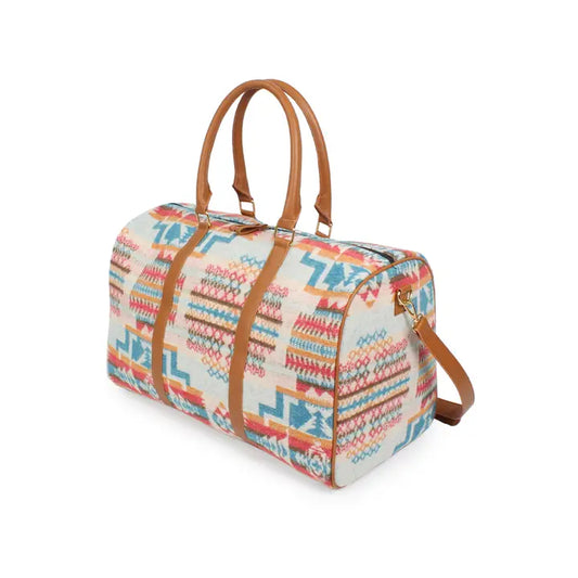 Aztec Pattern Cross Body Duffle Bag
