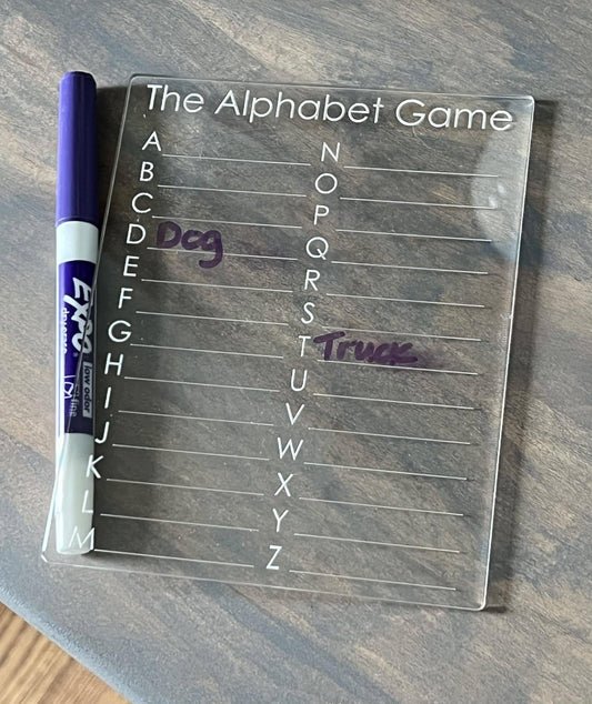 Alphabet Game Acrylic Game Board