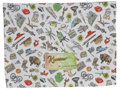 Kansas tea towel