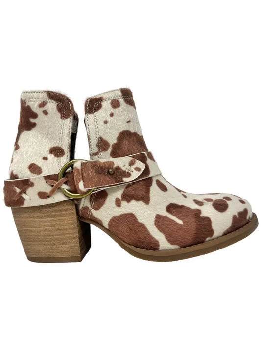 Cow Hide Bootie