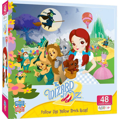 Wizard of Oz - Follow the Yellow Brick Road 48 Piece Shaped Puzzle