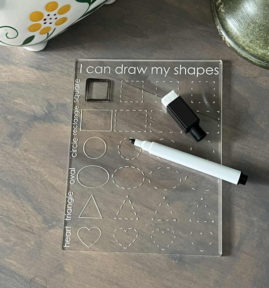 I Can Draw My Shapes Educational Acrylic Board