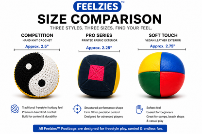 Feelzies™ Competition Footbags – Assorted Hacky Sacks